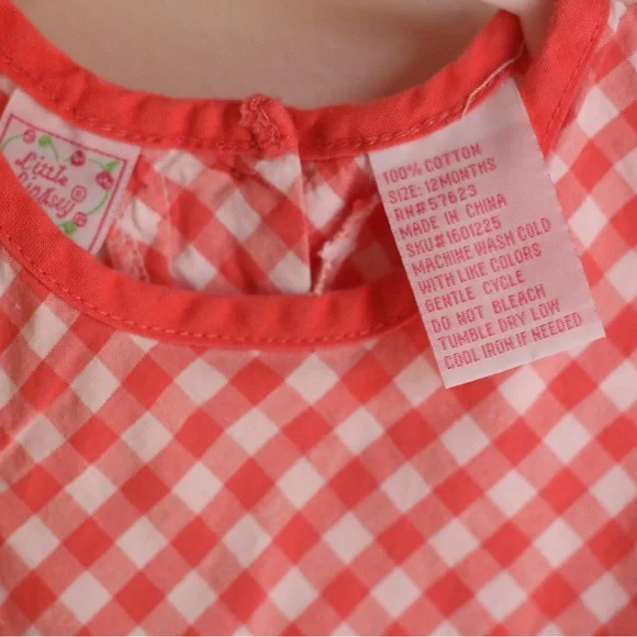 Kids Red and Yellow Gingham Tank Top - Picture 3 of 4